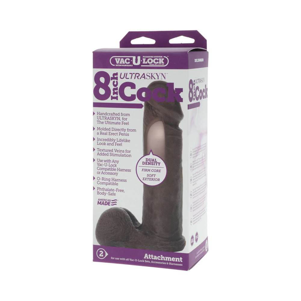 Doc Johnson Vac-U-Lock 8-Inch ULTRASKYN Cock – Black