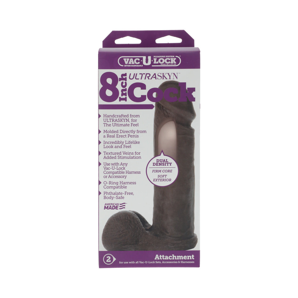 Doc Johnson Vac-U-Lock 8-Inch ULTRASKYN Cock – Black