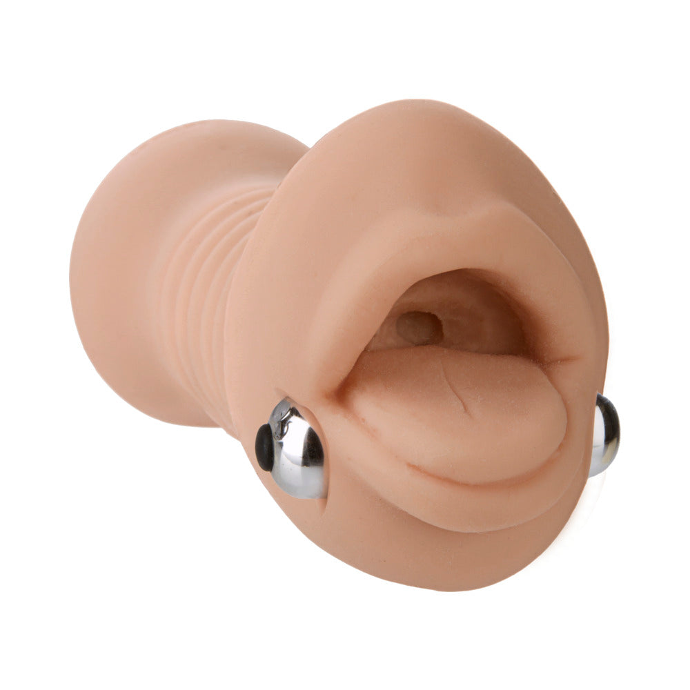Doc Johnson Vicky Vette Blowjob Sucker Massage Beads – Vanilla/Ivory/Beige