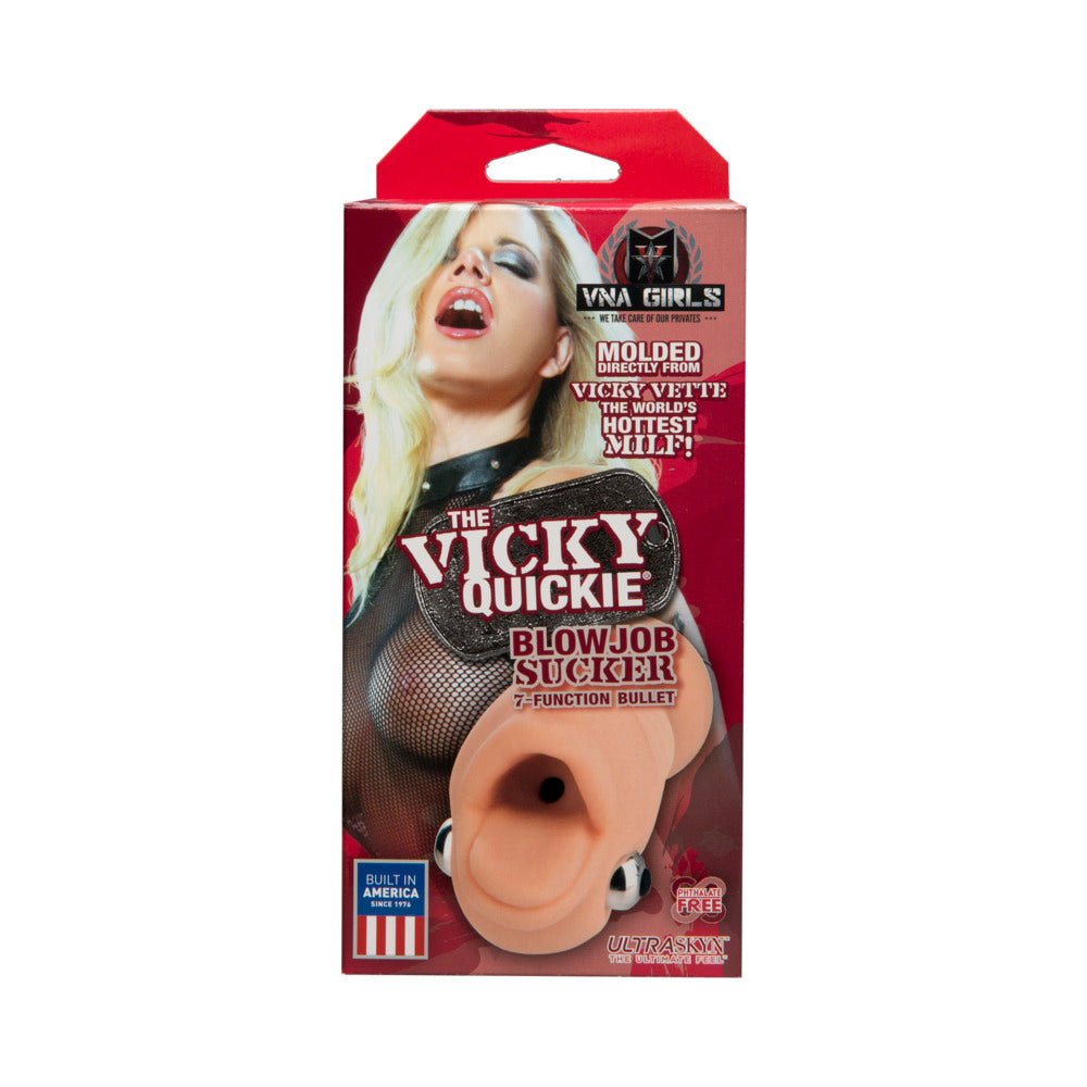 Doc Johnson Vicky Vette Blowjob Sucker Massage Beads – Vanilla/Ivory/Beige