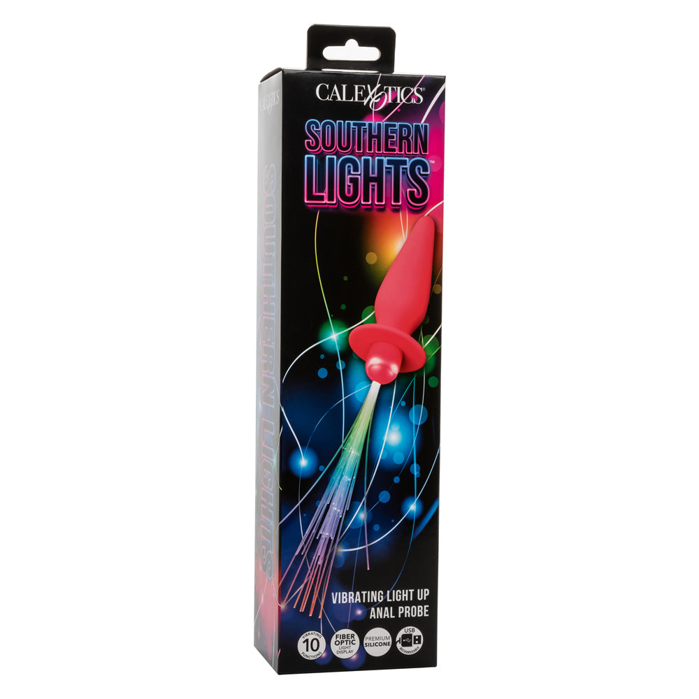 Southern Lights Vibrating Light Up Anal Probe - Pink