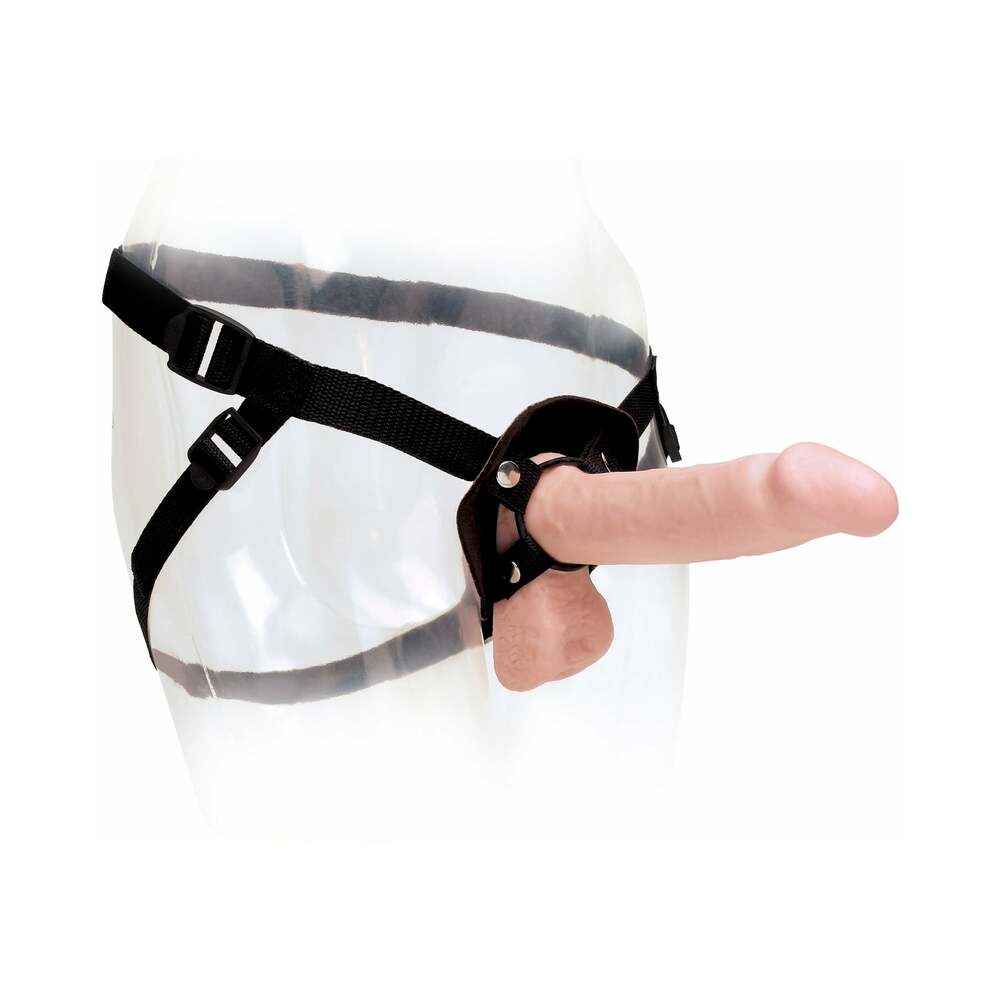 Pipedream BASIX Universal Harness Plus Size – Black – Adjustable with Silicone Rings