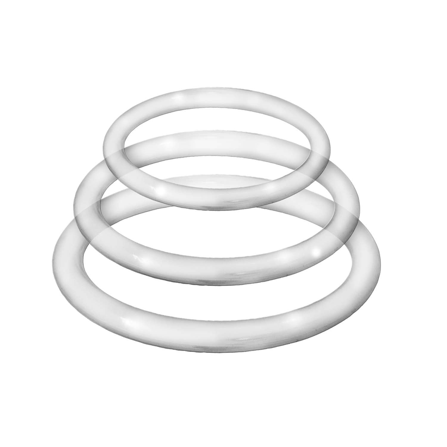 Nasstoys Enhancer Silicone Cockrings - Clear - Waterproof - Phthalate Free