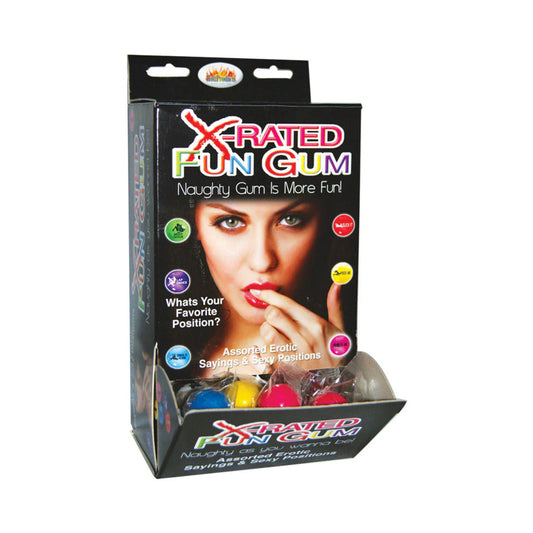 X-Rated Fun Gum Wall Mount DP – Assorted Colors, 90 Pieces