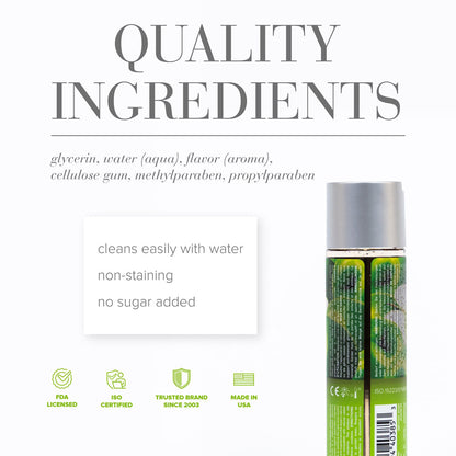 JO H2O Green Apple Delight Flavored Water-Based Lubricant 4 oz - Clear