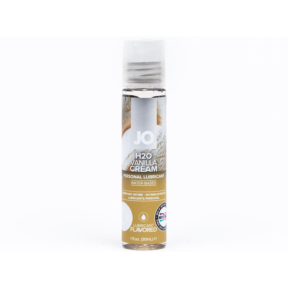 JO H2O Vanilla Cream Flavored Water-Based Lubricant 1 oz – Clear