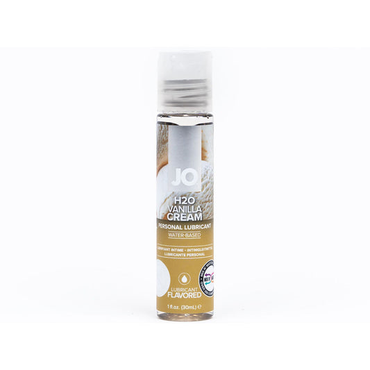 JO H2O Vanilla Cream Flavored Water-Based Lubricant 1 oz – Clear