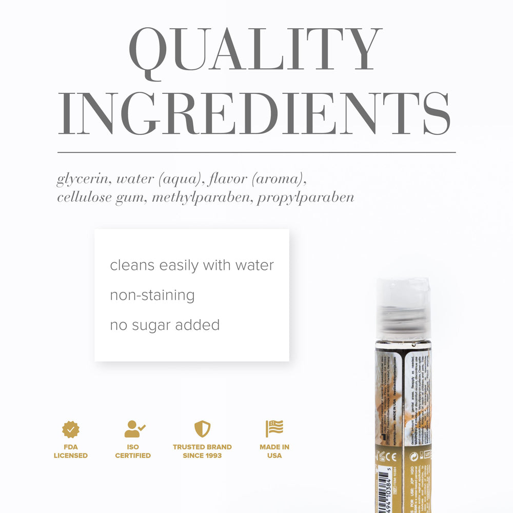 JO H2O Vanilla Cream Flavored Water-Based Lubricant 1 oz – Clear