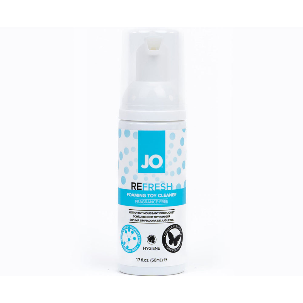 JO Refresh Foaming Toy Cleaner 1.7 oz – Fragrance-Free Liquid Cleaner