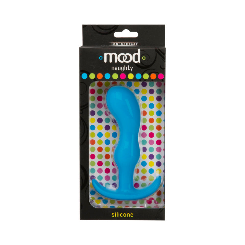Doc Johnson Mood Naughty 2 Large Blue Silicone Butt Plug