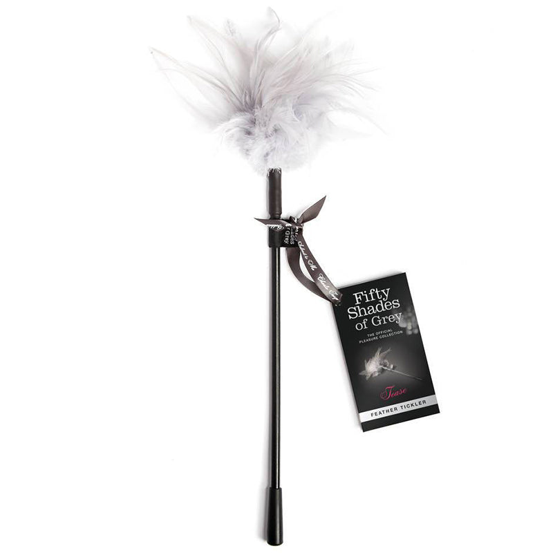 Fifty Shades of Grey Tease Feather Tickler – Gray – Sensory Play Accessory