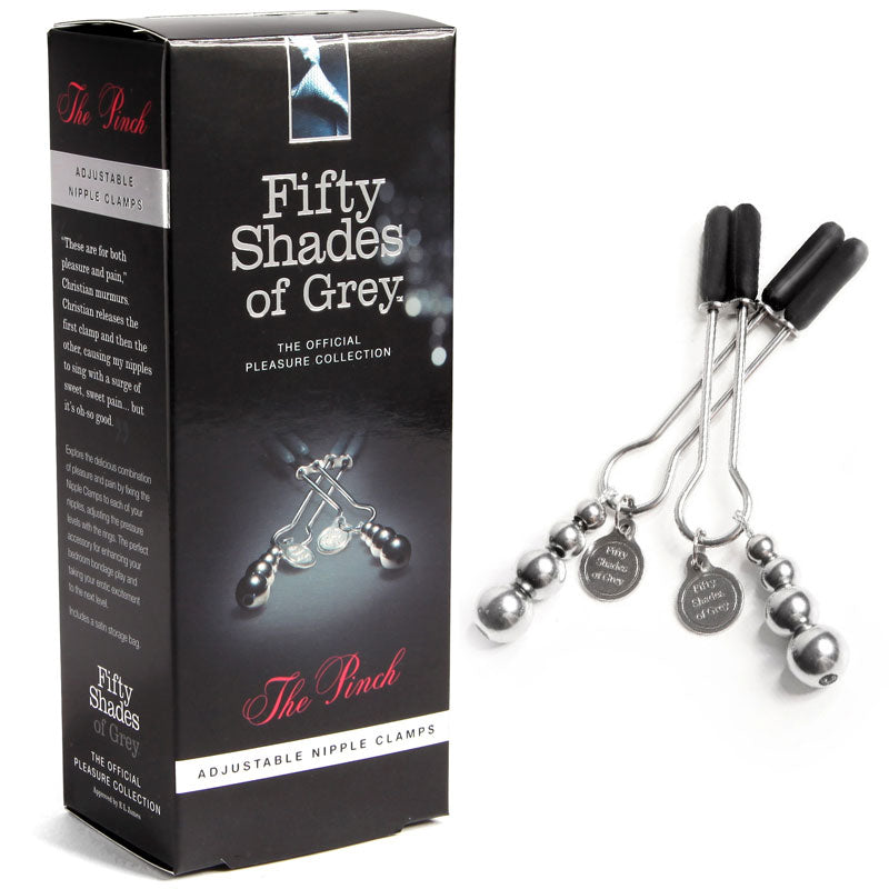 Fifty Shades of Grey The Pinch Adjustable Nipple Clamps - Silver