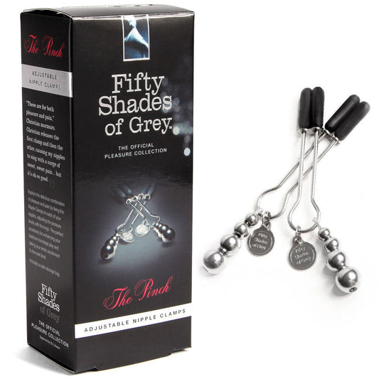 Fifty Shades of Grey The Pinch Adjustable Nipple Clamps - Silver