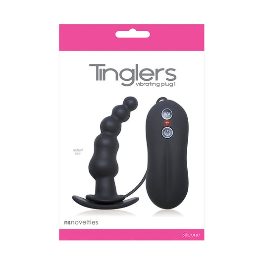 NS Novelties Tinglers Vibrating Plug – Black – Silicone with Intense Vibration