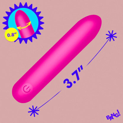 XR Brands Tapered Flexible Silicone Bullet - Pink - Rechargeable and Waterproof