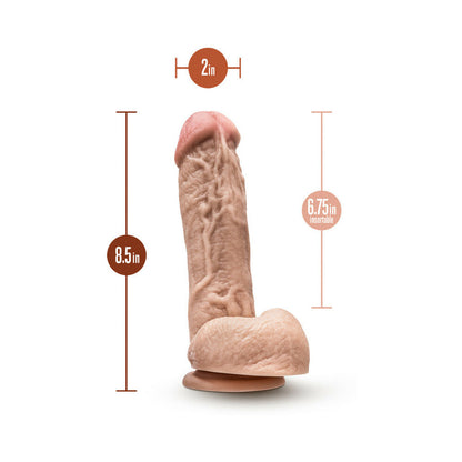 Blush Hung Rider Trigger Dildo with Balls – Beige, 8.5 inches