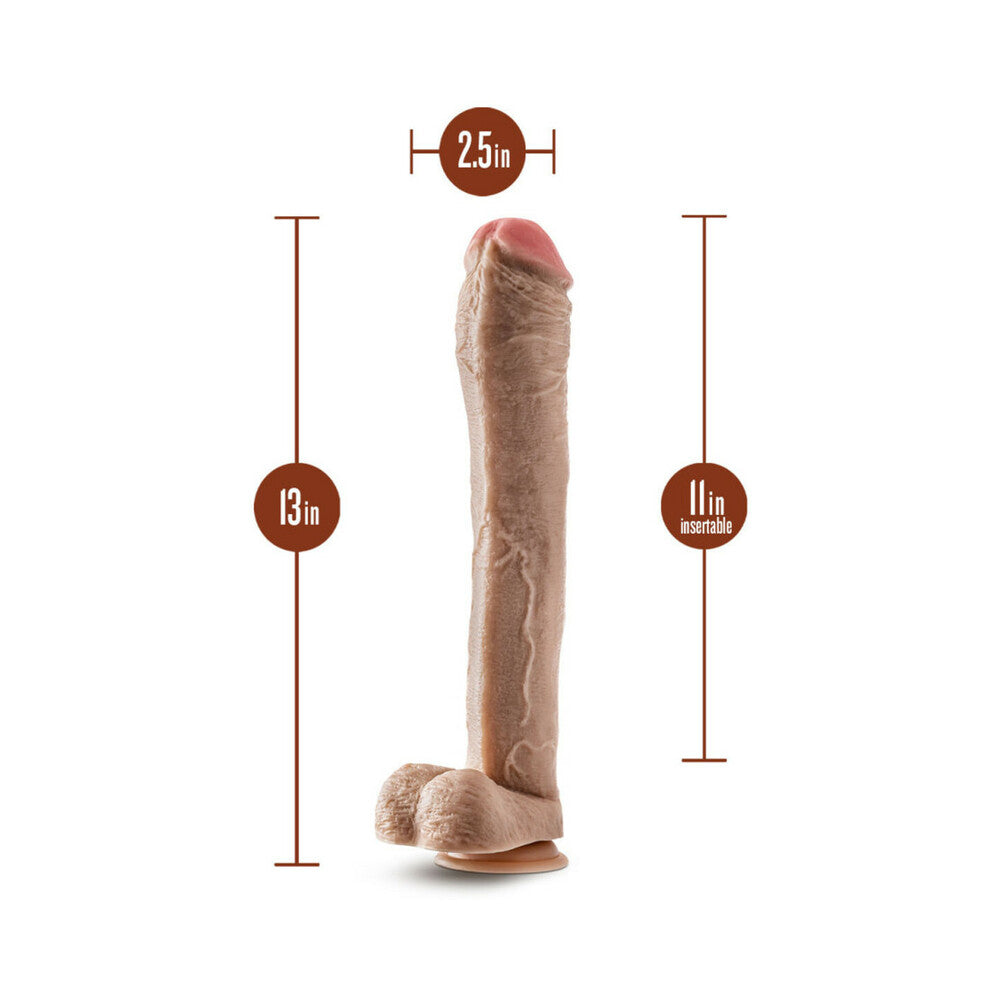 Blush Lil John Realistic Dildo with Balls – 13 Inch – Beige