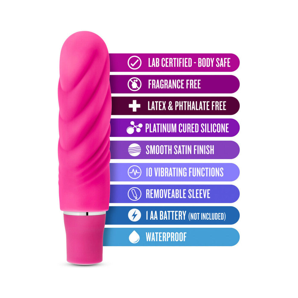 Blush Luxe Nimbus Mini Silicone Vibrator – 10 Vibrating Functions – Pink