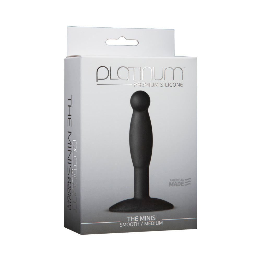 Doc Johnson Smooth Mini Plug - Medium - Black