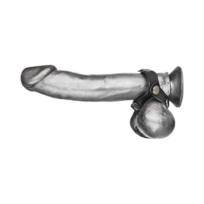 Blue Line C&B Gear V-Style Cock Ring with Ball Divider - Black