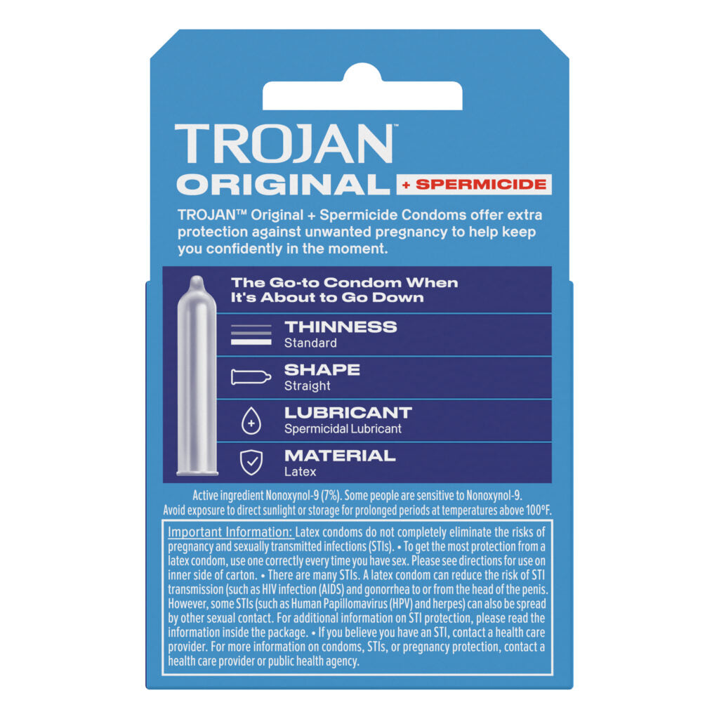 Trojan ENZ Armor Spermicidal Lubricated Condoms - 3 Pack - Latex