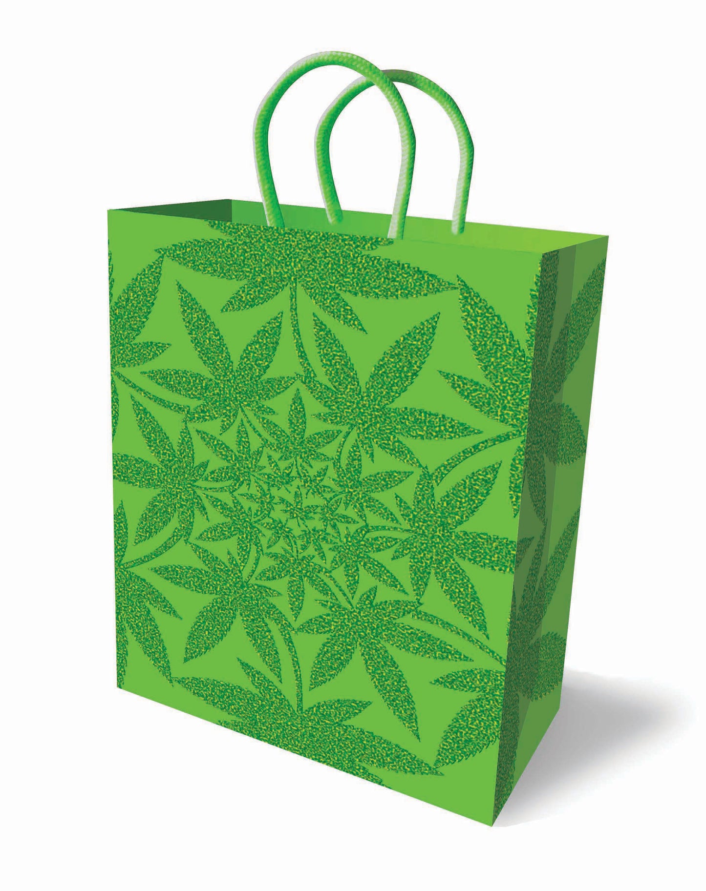 Little Genie Glitter Ganja Gift Bag - Green - High-Quality Card Stock