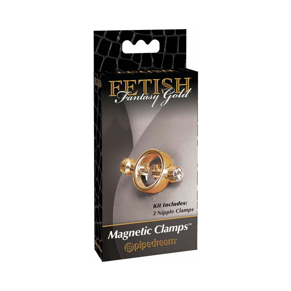 Pipedream Fetish Fantasy Gold Magnetic Nipple Clamps – Gold