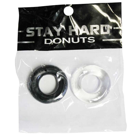 Si Novelties Power Stretch Donuts 2-Pack – Black and Clear