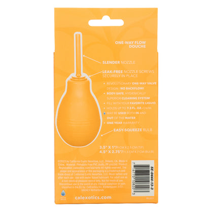 CalExotics Cheeky One-Way Flow Douche - Orange - Leak-Free Design