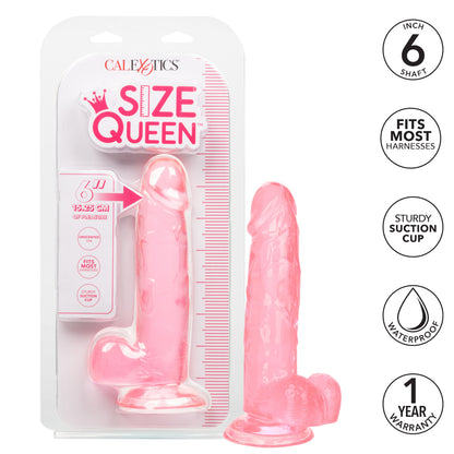 CalExotics Size Queen 6-Inch Realistic Dildo with Suction Cup - Pink