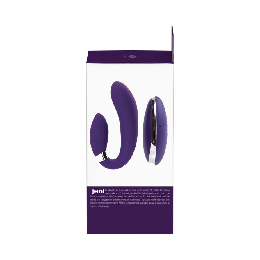 VeDO Jeni C-Shaped Dual Motor Vibe with Remote - Purple