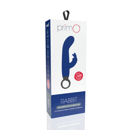 Screaming O PrimO Rabbit Vibrator - Blue - Rechargeable with Dual Motors