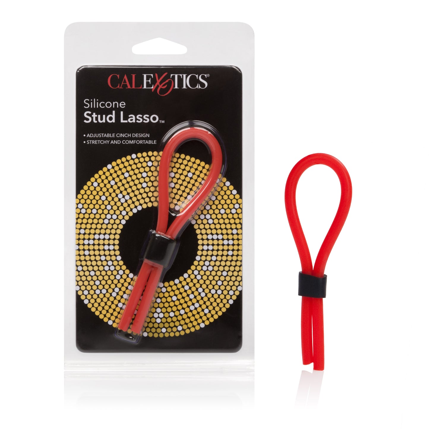 CalExotics Silicone Stud Lasso - Adjustable Erection Enhancer - Red