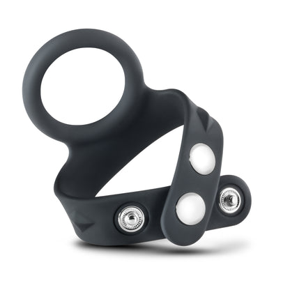 Blush Performance Vs7 Silicone Cock & Ball Strap - Adjustable - Black