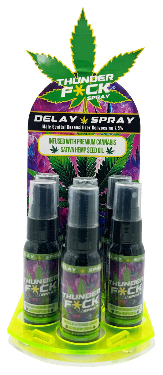 Thunder F*Ck Male Climax Control Spray Six Bottle - Display