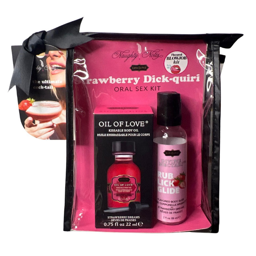 Kama Sutra Strawberry Dick-Quiri Oral Sex Kit – Strawberry Flavored