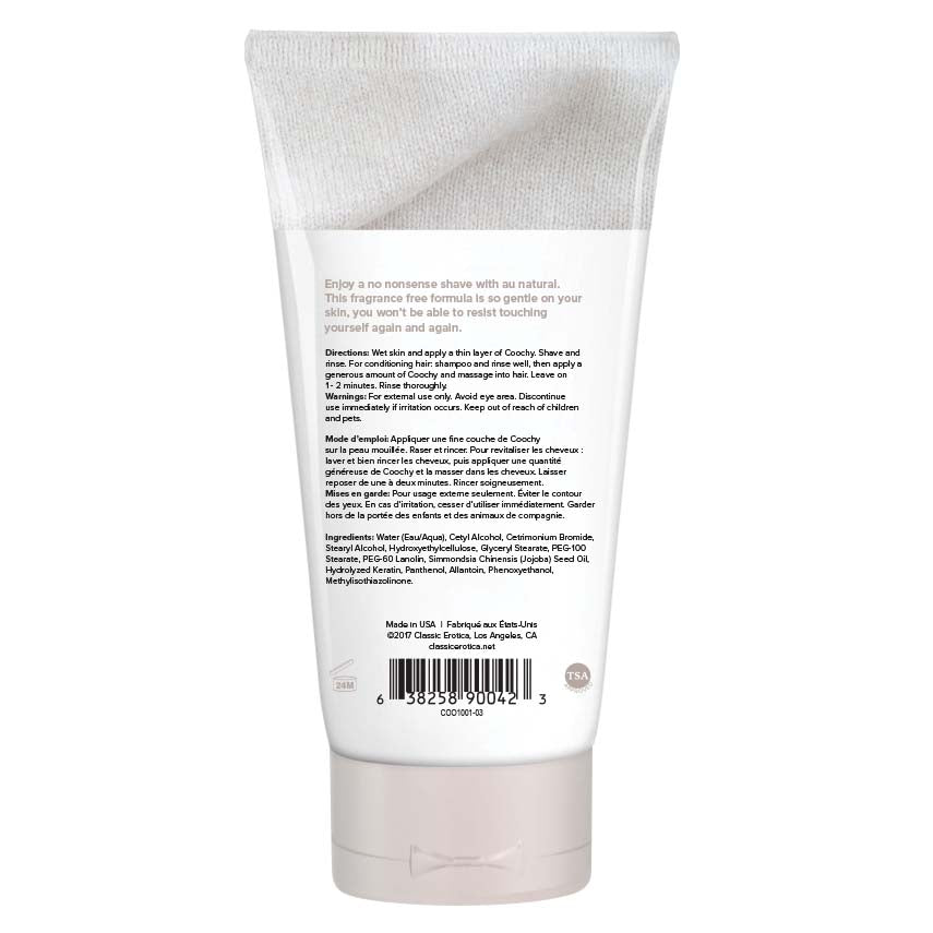 Coochy Au Natural Shave Cream - Anti-Bump Formula - 3.4 Oz
