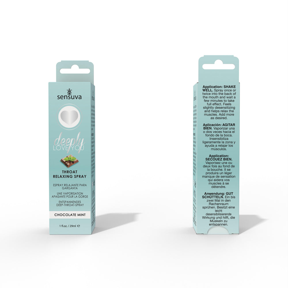 Sensuva Deeply Love You Throat Relaxing Spray – Chocolate Mint – 1 Fl. Oz.