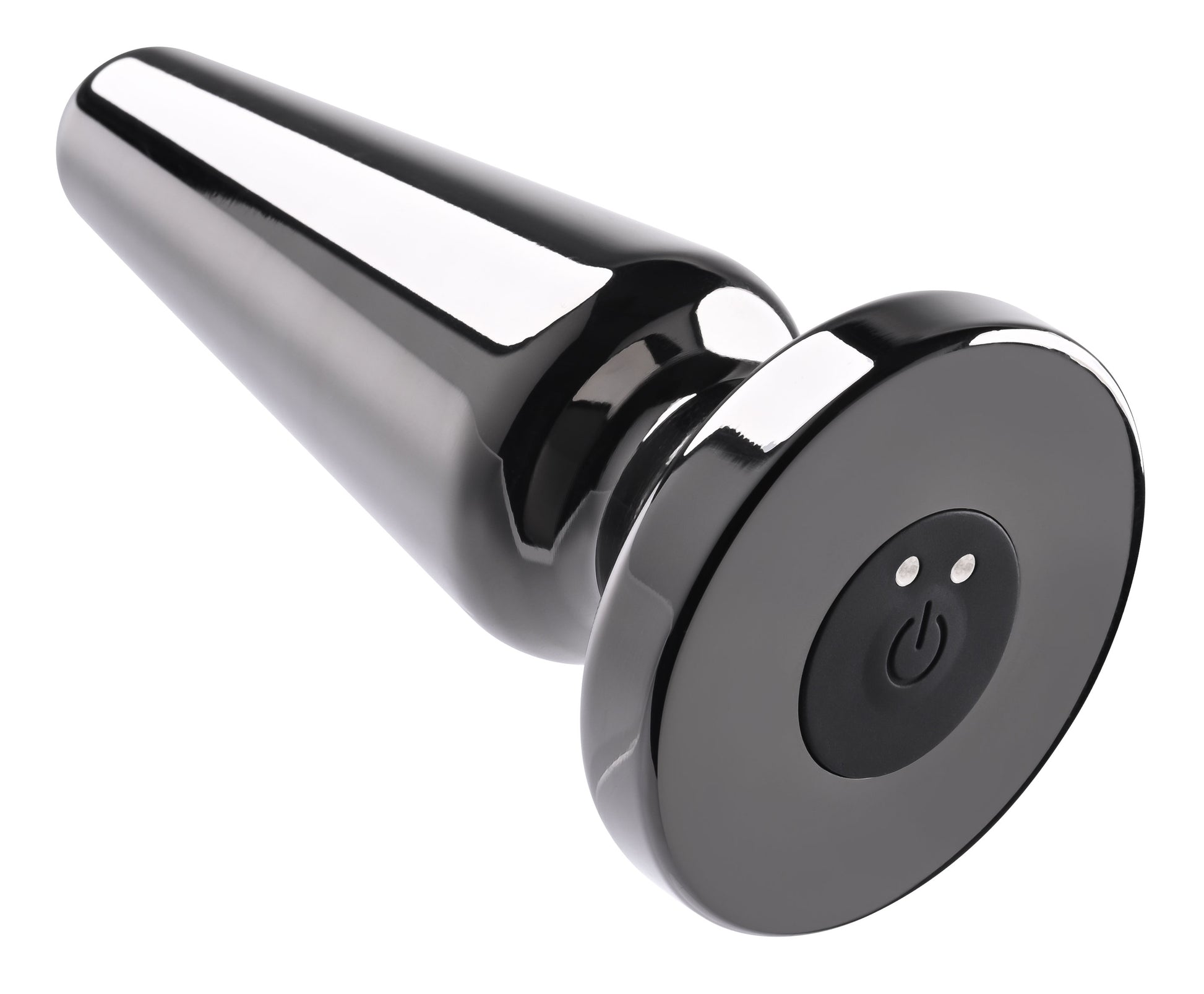 Evolved Novelties Advanced Metal Plug – Vibrating Plug with Suction Cup – Black Chrome
