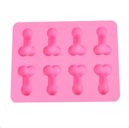 Viben Penis Party Chocolate/Ice Tray – Pink – 8-Piece Silicone Mold