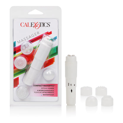 CalExotics Compact Waterproof Personal Travel Massager with 4 Tips – White