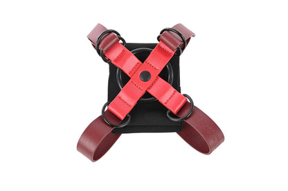 Sportsheets eX's and Oh's Cross Cuffs – Red – Adjustable Restraint Cuffs