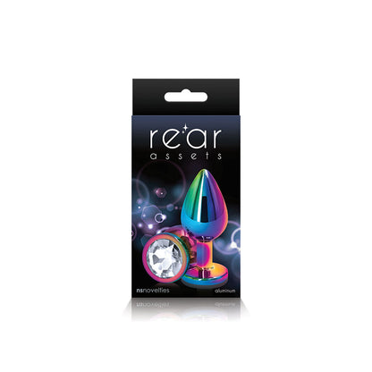 Rear Assets Multicolor Medium Anal Toy - Chrome-Plated