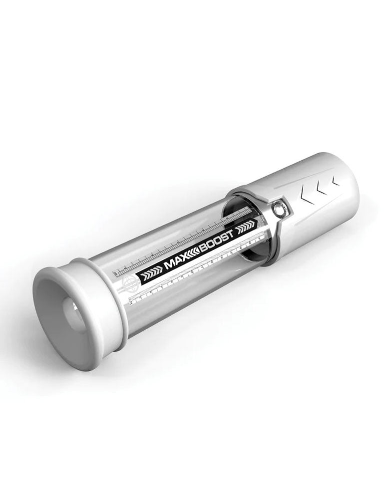 Pipedream Max Boost Penis Pump – Manual Piston-Action Suction Device – White