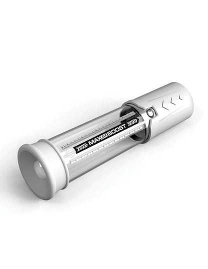 Pipedream Max Boost Penis Pump – Manual Piston-Action Suction Device – White