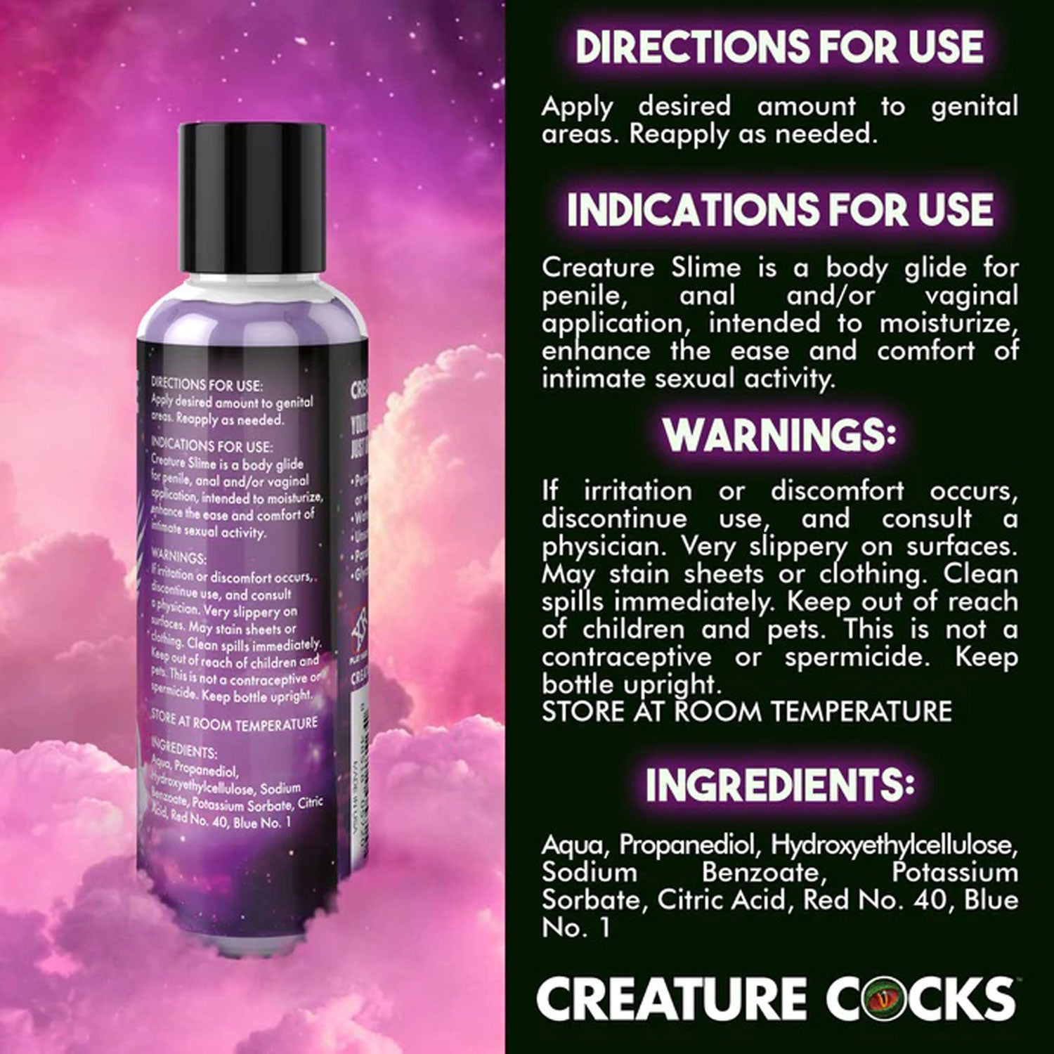 XR Brands Creature Slime Purple Water-Based Lubricant