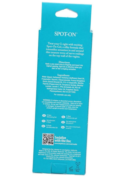 Doc Johnson Spot-On G-Spot Stimulating Gel for Women 2 Oz