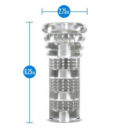 M for Men All Nighter Stroker – Clear – Self-Lubricating and Ribbed