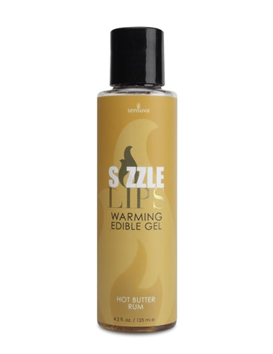 Sensuva Sizzle Lips Warming Edible Gel - Hot Butter Rum - 4.2 Oz