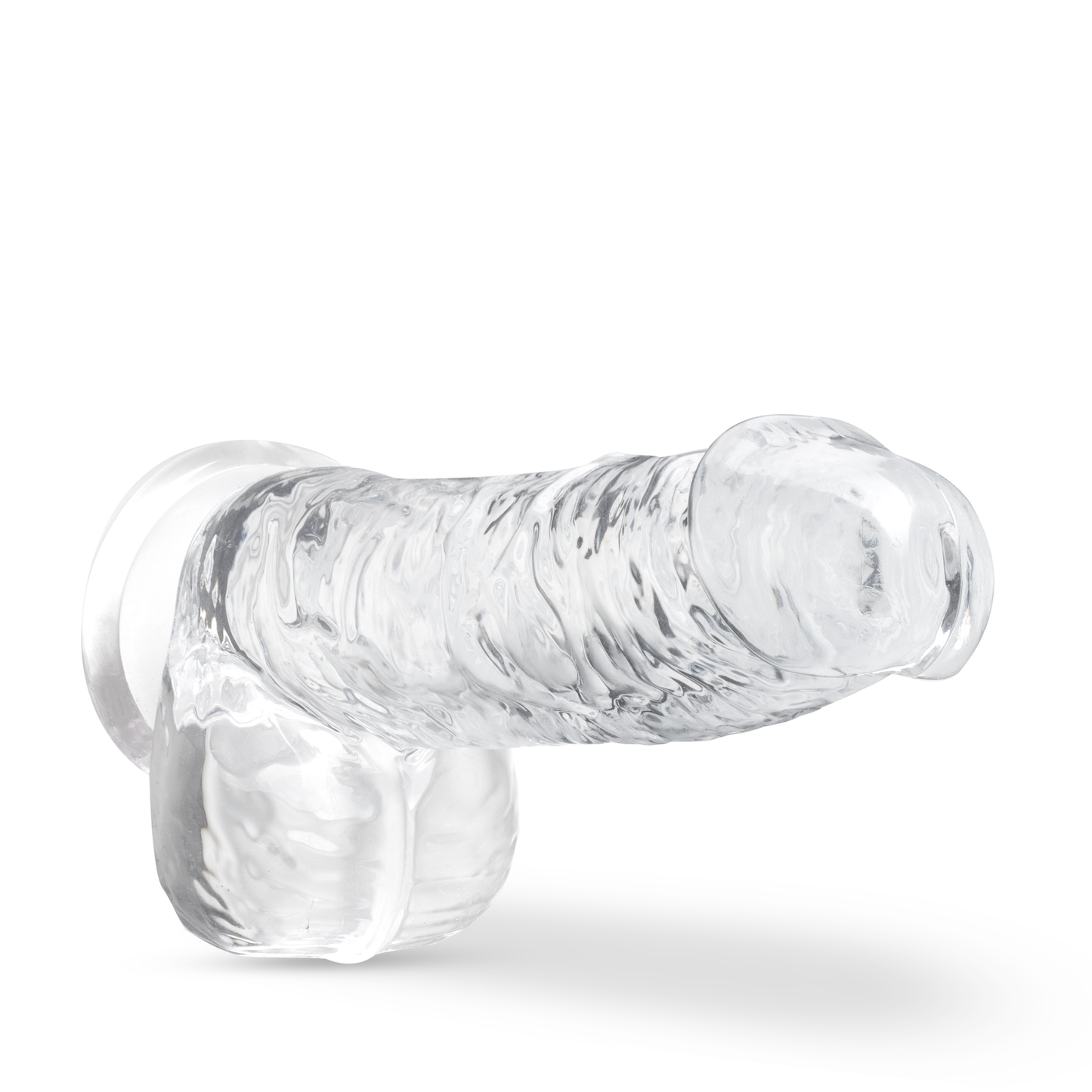 Blush Naturally Yours 6 Inch Crystalline Dildo - Clear - Life-like Design with Suction Cup Base